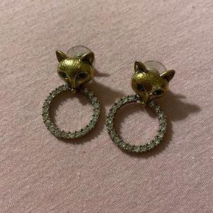 Betsey Johnson cat earrings